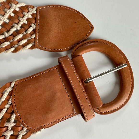 Apt 9 leather and rope braid wide belt adjustable O/S - Picture 4 of 5